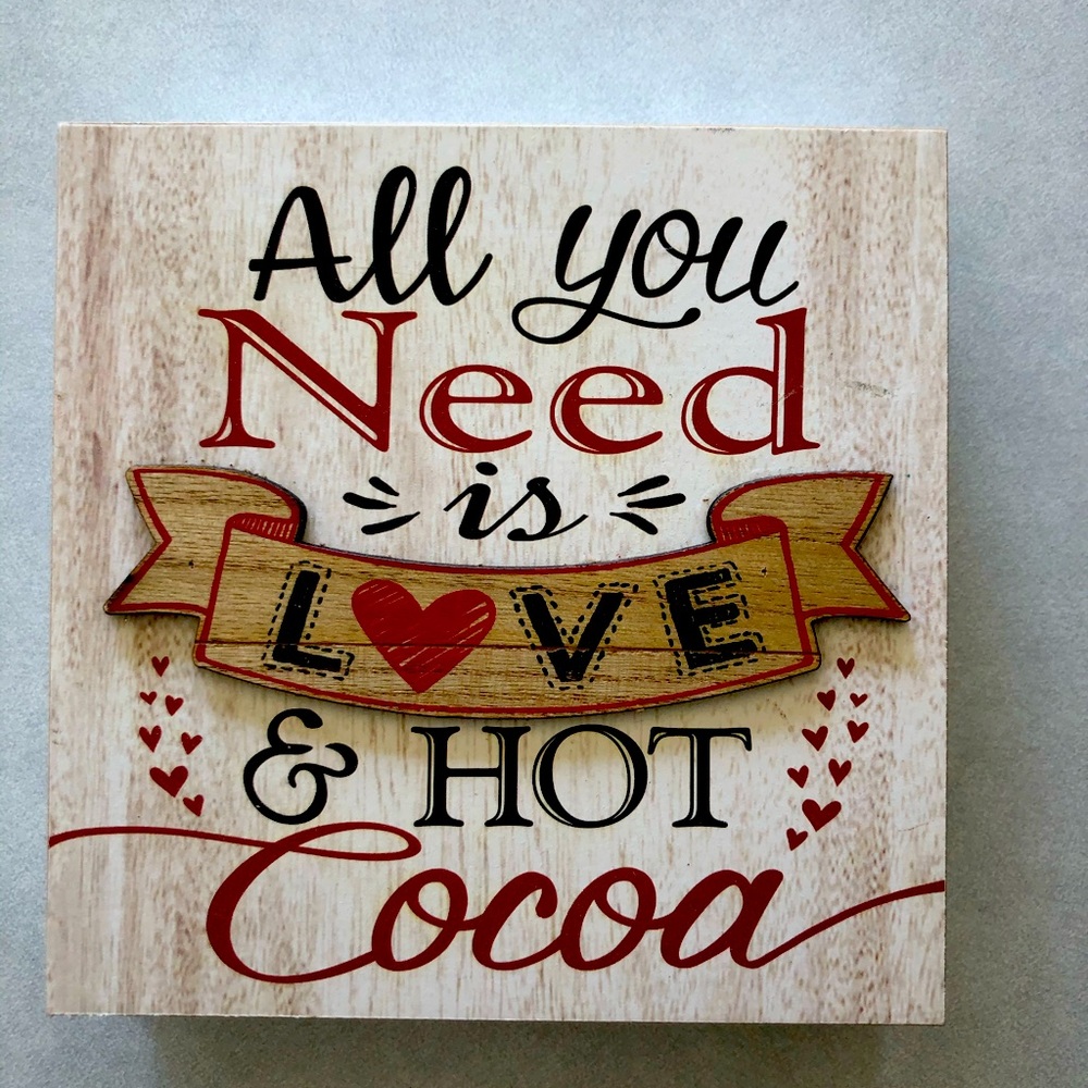 Wooden Cocoa Sign